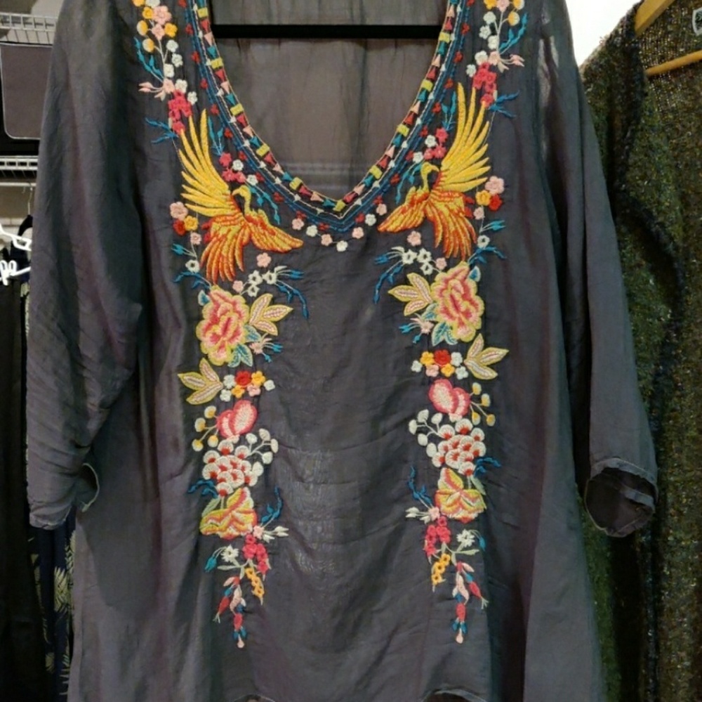 Johnny Was embroidered top